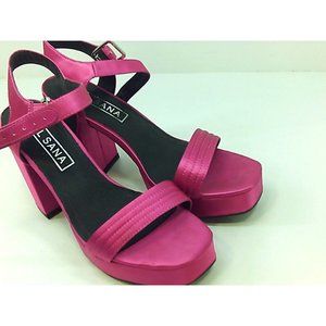 Sol Sana Womens cathy Fabric Open Toe Ankle Strap